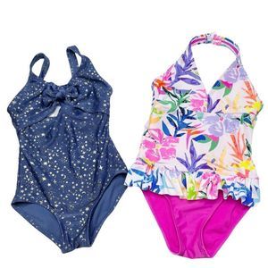 Girls bathing suit swimsuit One piece bundle Art Class XOXO